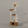Geometry Premium Cat Tree with Felt and Wooden Layers