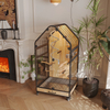 Premium Wooden Large Bird Cage with Steel Frame