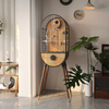 Modern Luxury Standing Bird Cage with Tempered Glass Frame