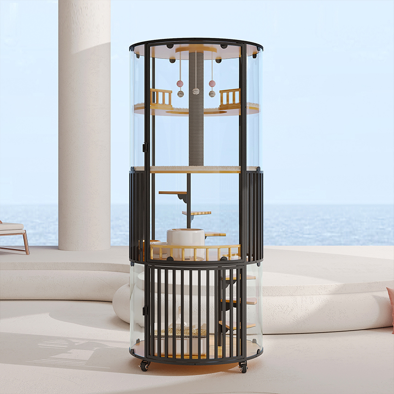 360° Round Luxury Panoramic Cat Villa