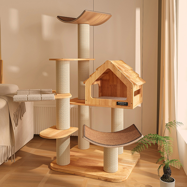 Forest Series Premium Solid Wood Cat Tree