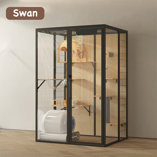 Small Size Square Stylish Modular Luxury Cat Villa Customizable Design with Eco-Friendly Materials