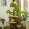 Tree House Series Cat Tree with Solid Wood and Hemp Rope