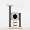 DongDong Stylish Cat Tree with Paper Columns and Velvet Fabric