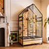 Premium Wooden Large Bird Cage with Steel Frame