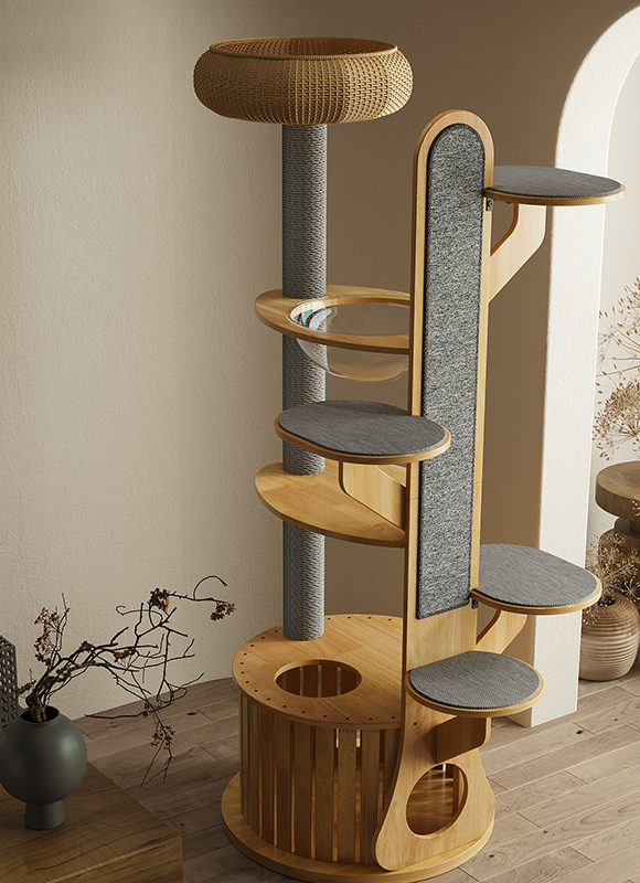 Solid-wood-cat-tree