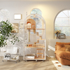Arched Disgner Luxury Glass Wooden Cat Villa