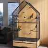 Premium Wooden Large Bird Cage with Steel Frame