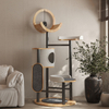 Lively Premium Cat Tree with Rubber Wood and Velcro Carpet