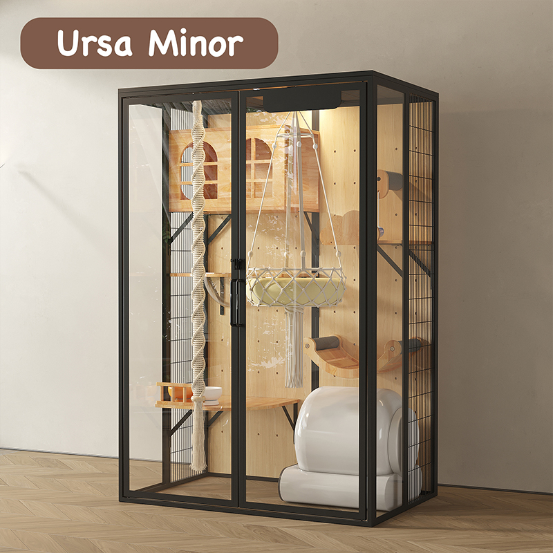 Small-sized Luxury solid wood cat villa
